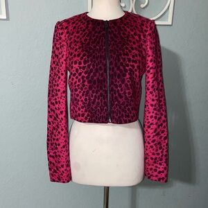 Nwot BCBG Max Azria leopard print crop Jacket
